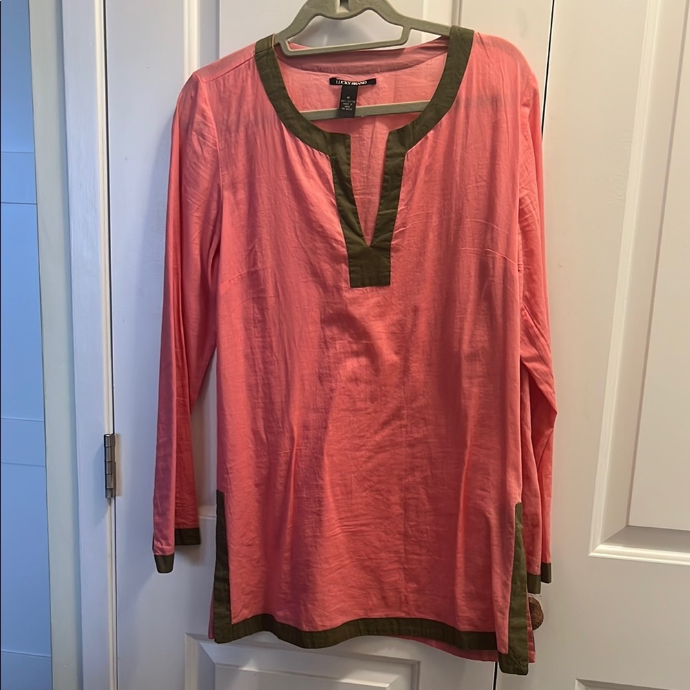Lucky Brand Pink Long Sleeve Tunic